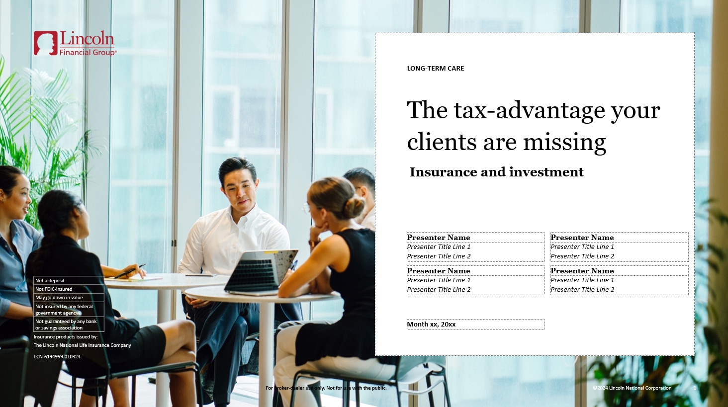 The tax advantage your clients are missing presentation cover page