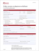 Policy review evaluation worksheet
