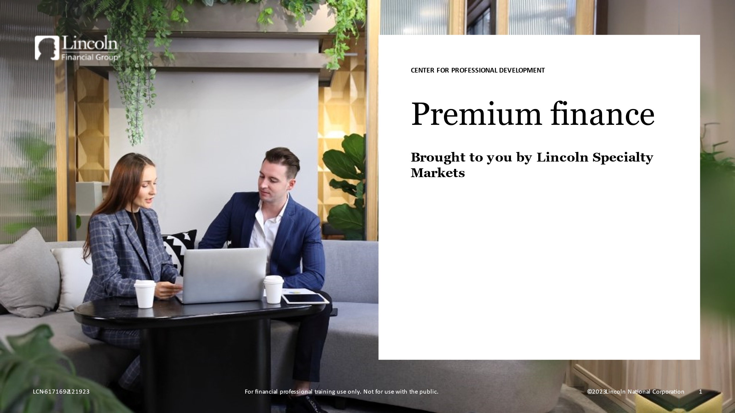 Premium finance overview presentation