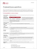 Premium finance underwriting guidelines