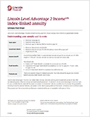 Lincoln Level Advantage 2 Income indexed variable annuity Advisory PDF Image