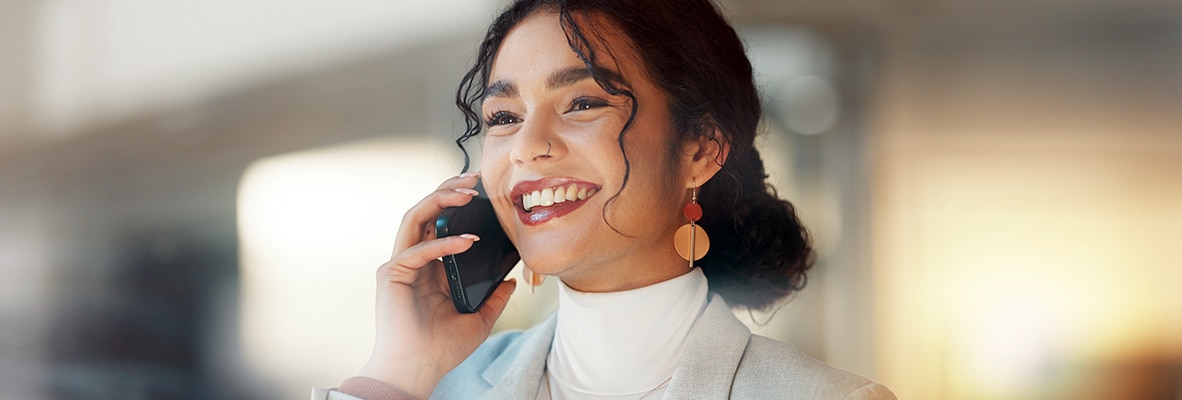 woman talks on cell phone