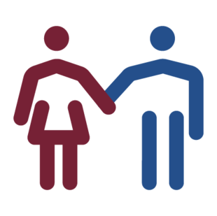 icon of man and woman holding hands