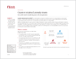 Thumbnail image of Grantor retained annuity trusts flier.