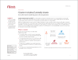 Grantor retained annuity trusts flier.