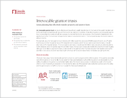 Thumbnail image of Irrevocable grantor trusts flier.