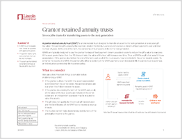 Thumbnail image of Grantor retained annuity trusts flier.