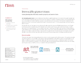 Thumbnail image of Irrevocable grantor trusts flier.