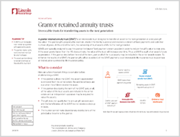 Thumbnail image of Grantor retained annuity trusts flier.