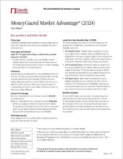 MoneyGuard Market Advantage 2024 Client Fact Sheet